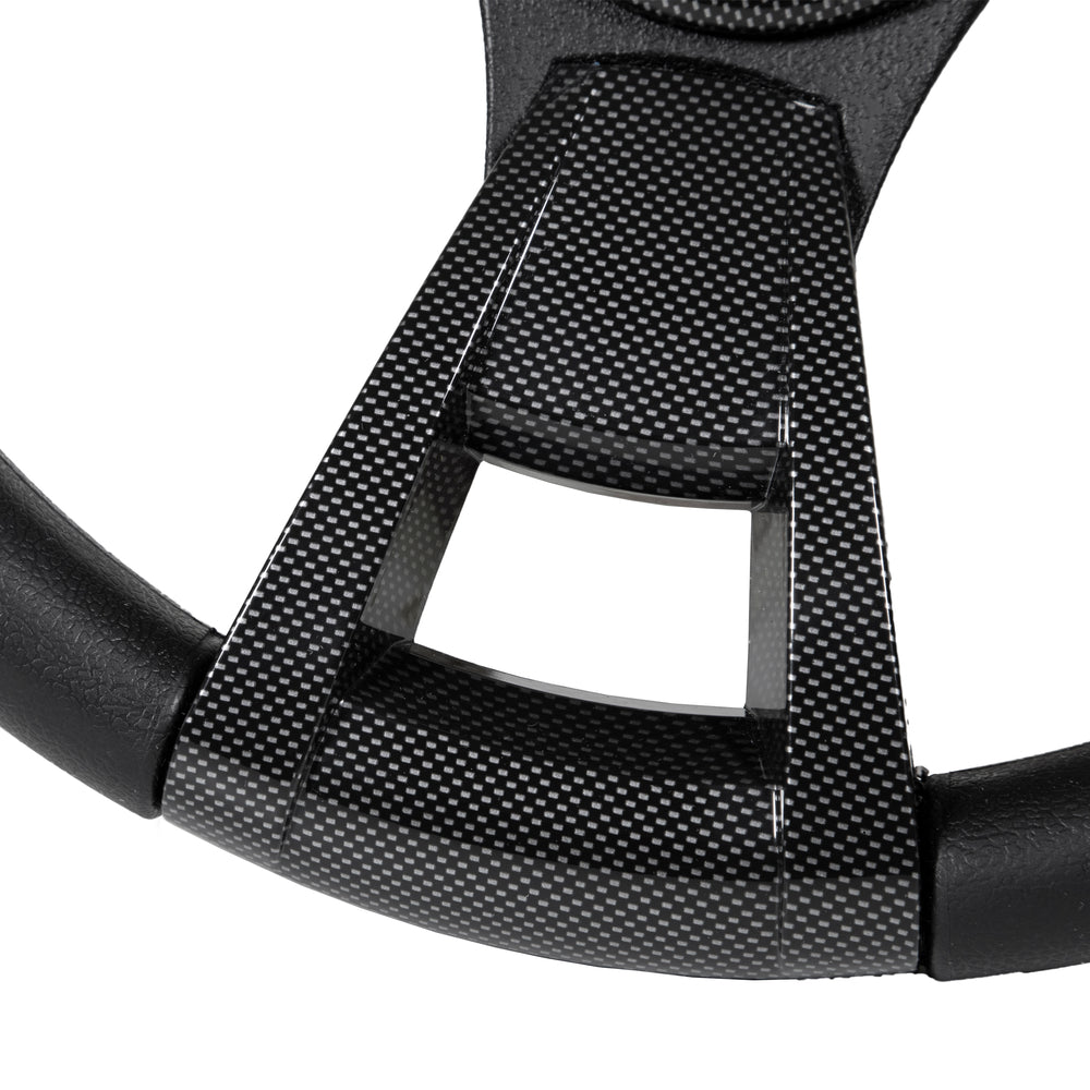 Gussi Italia® Model 13 Black/Carbon Fiber Steering Wheel For E-Z-GO