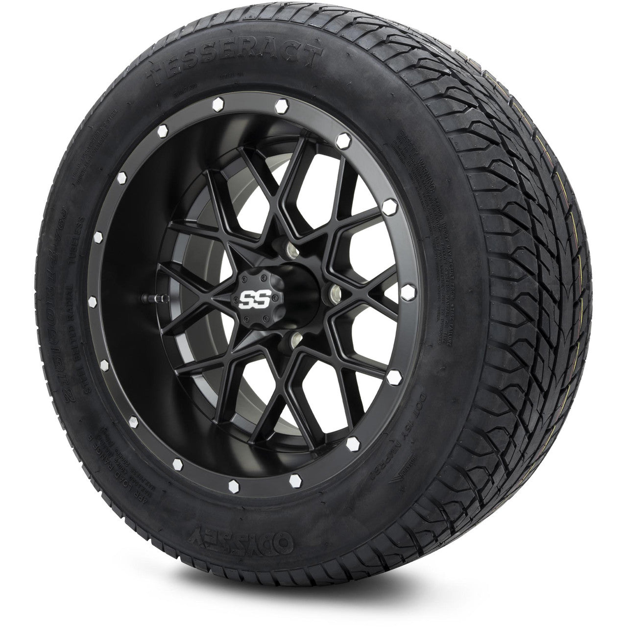 MODZ® 14" Vortex Matte Black Wheels & Street Tires Combo