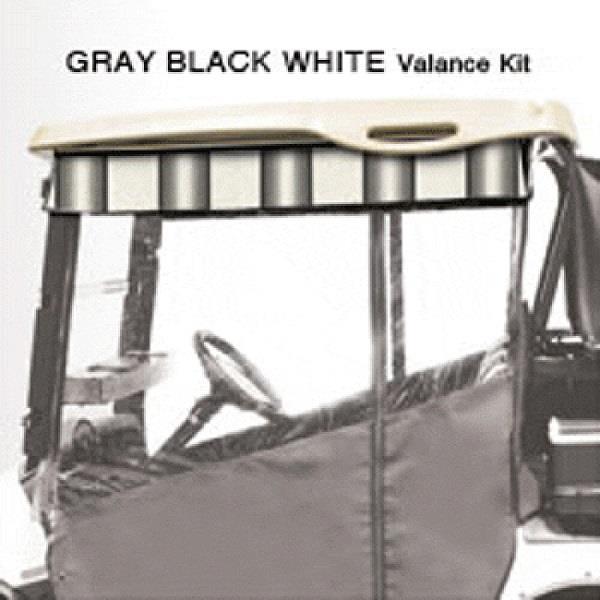 RedDot® Chameleon Valance With Grey/Black/White Sunbrella Fabric For Yamaha Drive2 (Years 2017-Up)