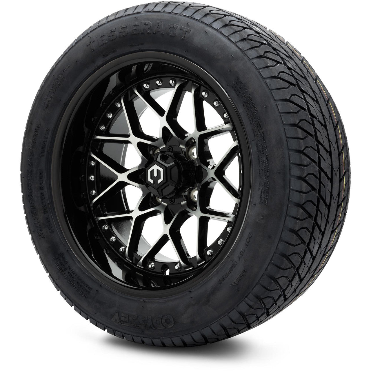 MODZ® 14" Formula Machined Black Wheels & Street Tires Combo