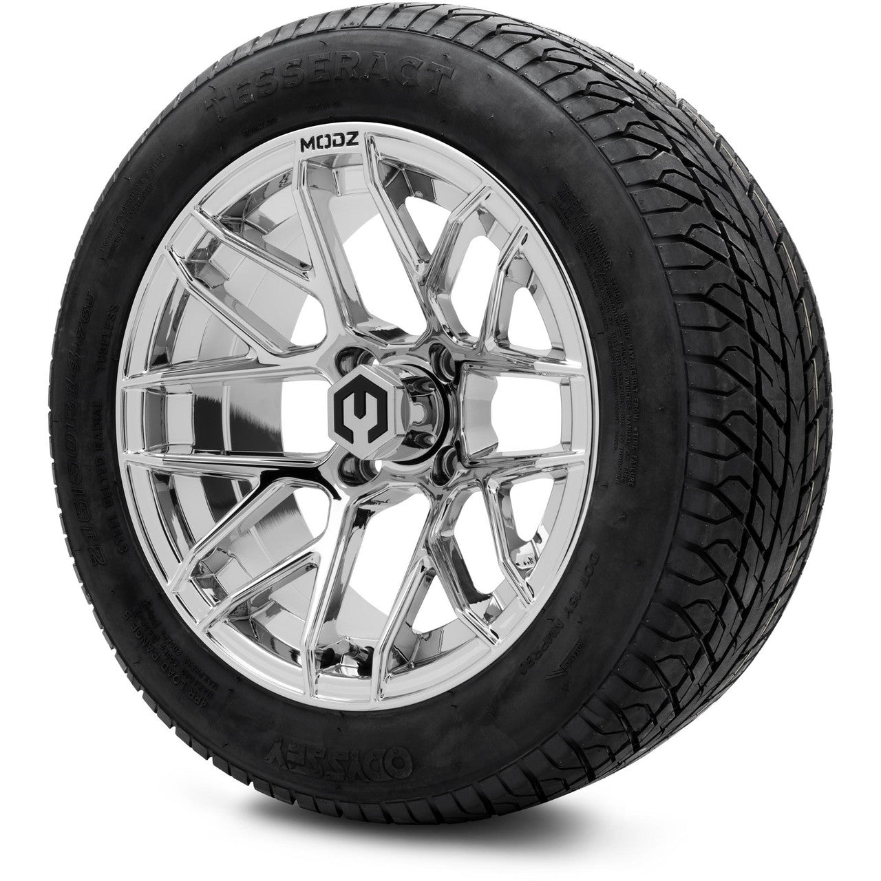 MODZ® 14" Matrix Chrome Wheels & Street Tires Combo