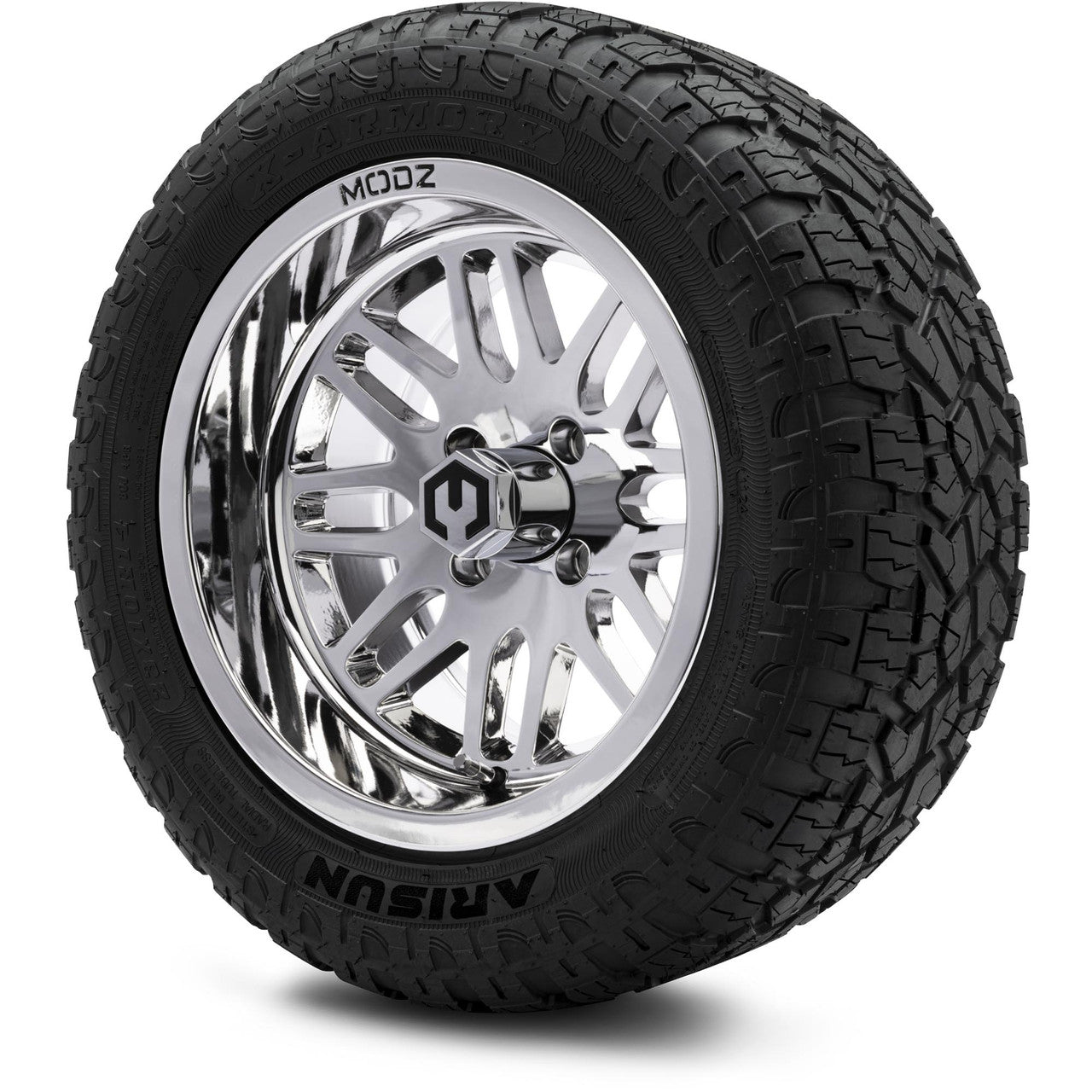 MODZ® 14" Mayhem Chrome Wheels & Off-Road Tires Combo