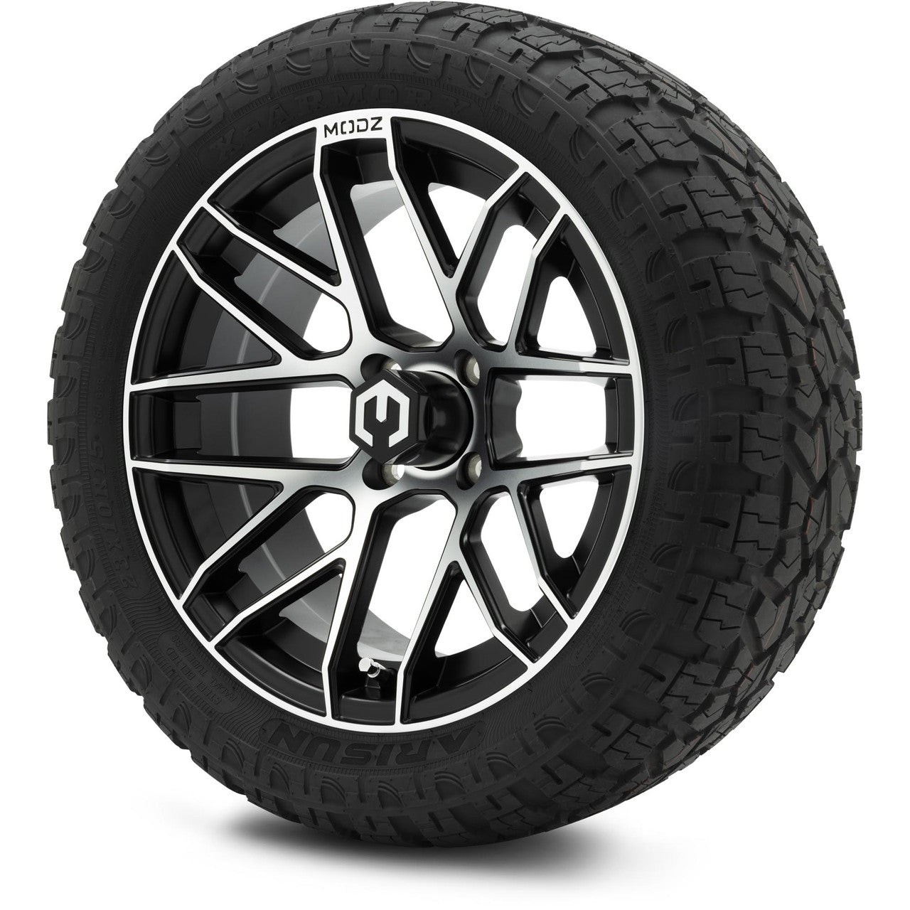 MODZ® 15" Matrix Machined Black Wheels & Off-Road Tires Combo