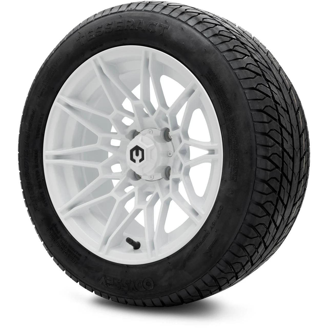 MODZ® 14" Galaxy Glossy White Wheels & Street Tires Combo