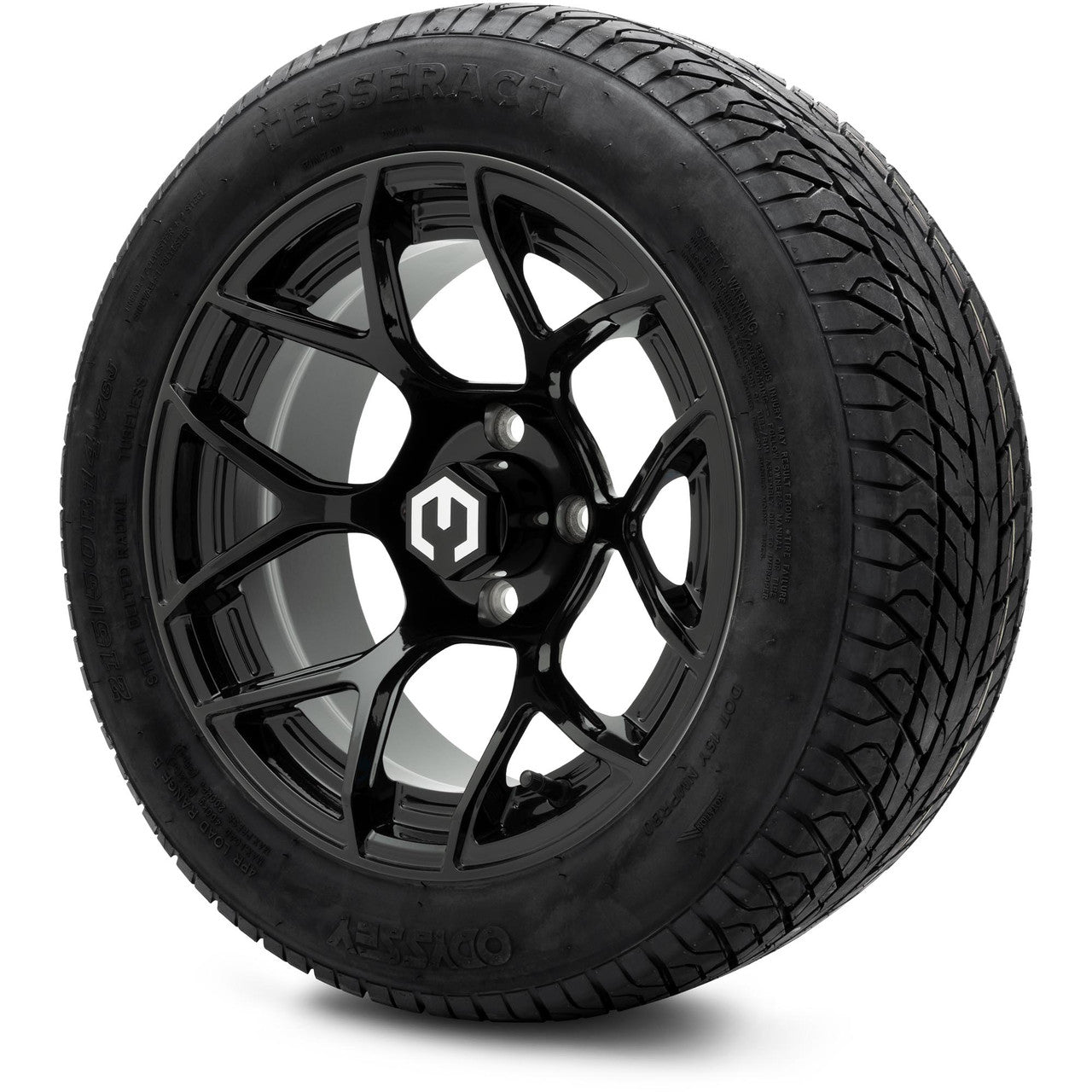 MODZ® 14" Renegade Glossy Black Wheels & Street Tires Combo