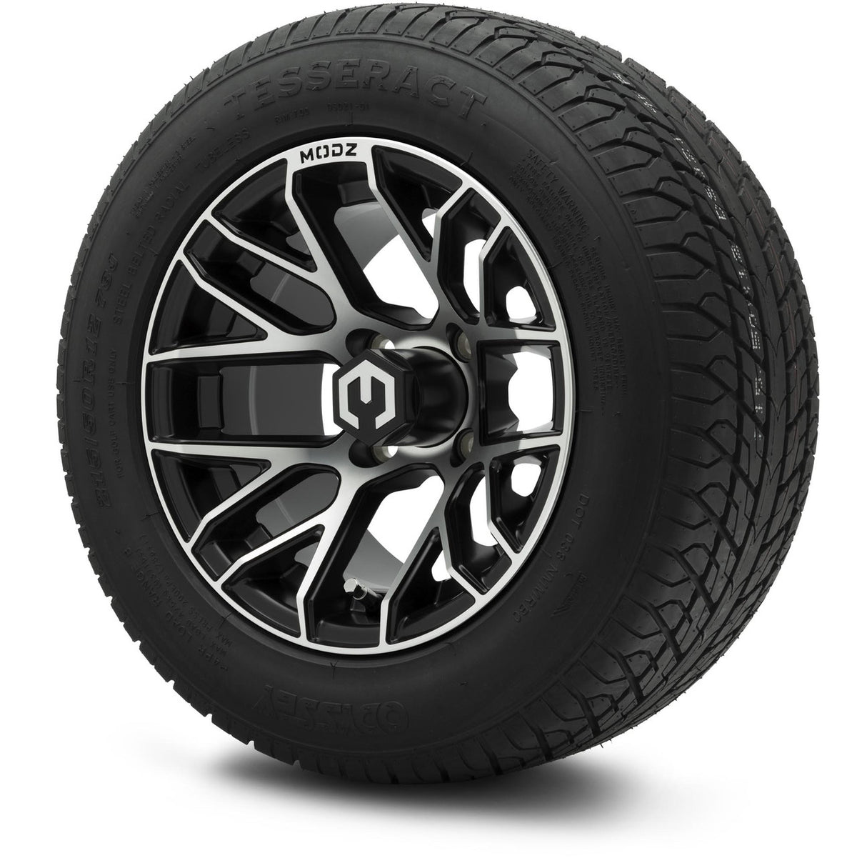 MODZ® 12" Matrix Machined Matte Black Wheels & Street Tires Combo