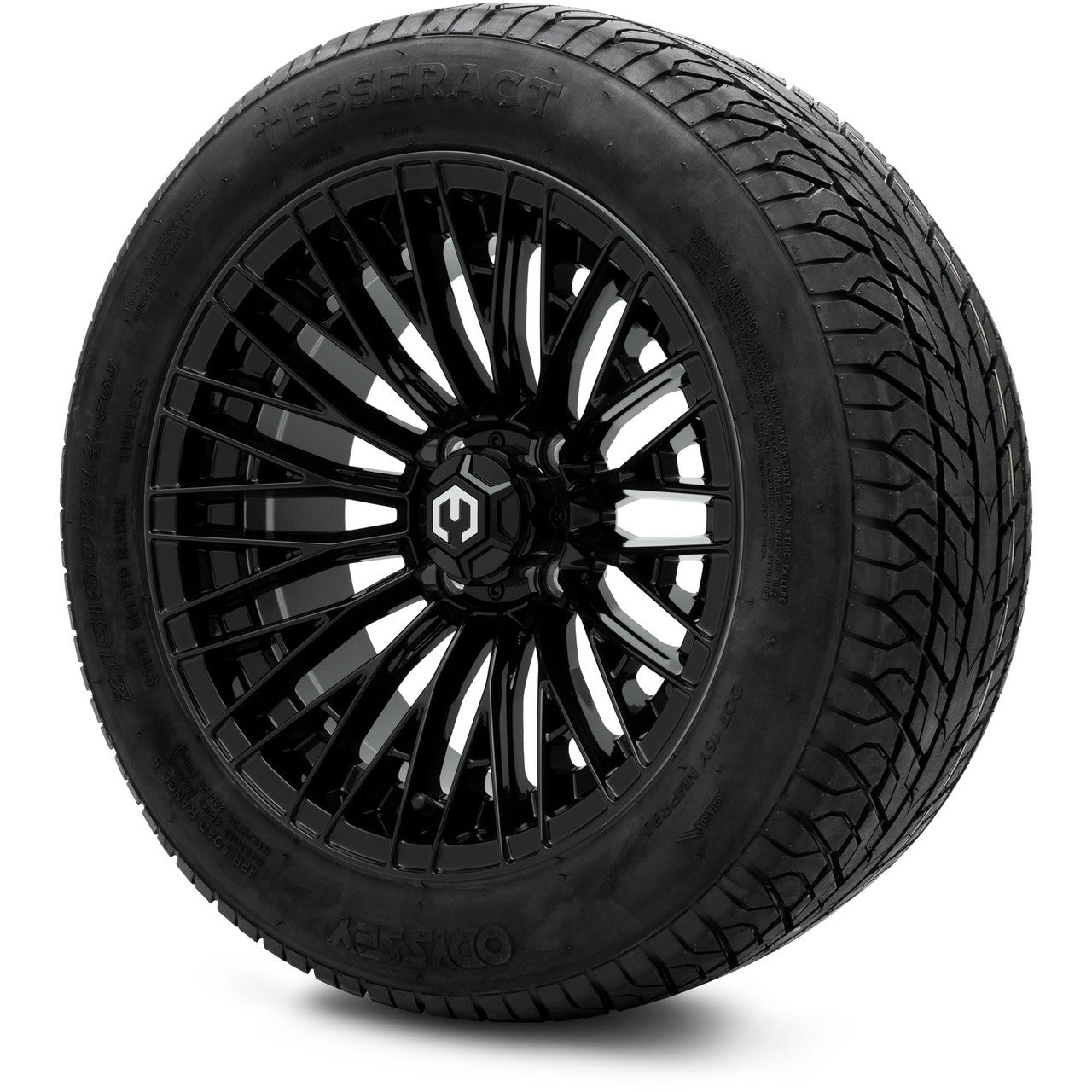 MODZ® 14" Reaper Glossy Black Wheels & Street Tires Combo