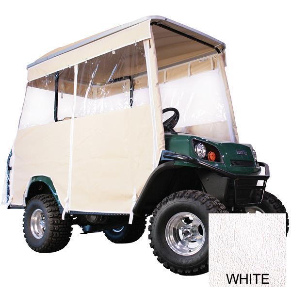 Club Car Precedent & Villager 4-Passenger White Track Style Vinyl Enclosure w/80'' Stretch/Eagle Top