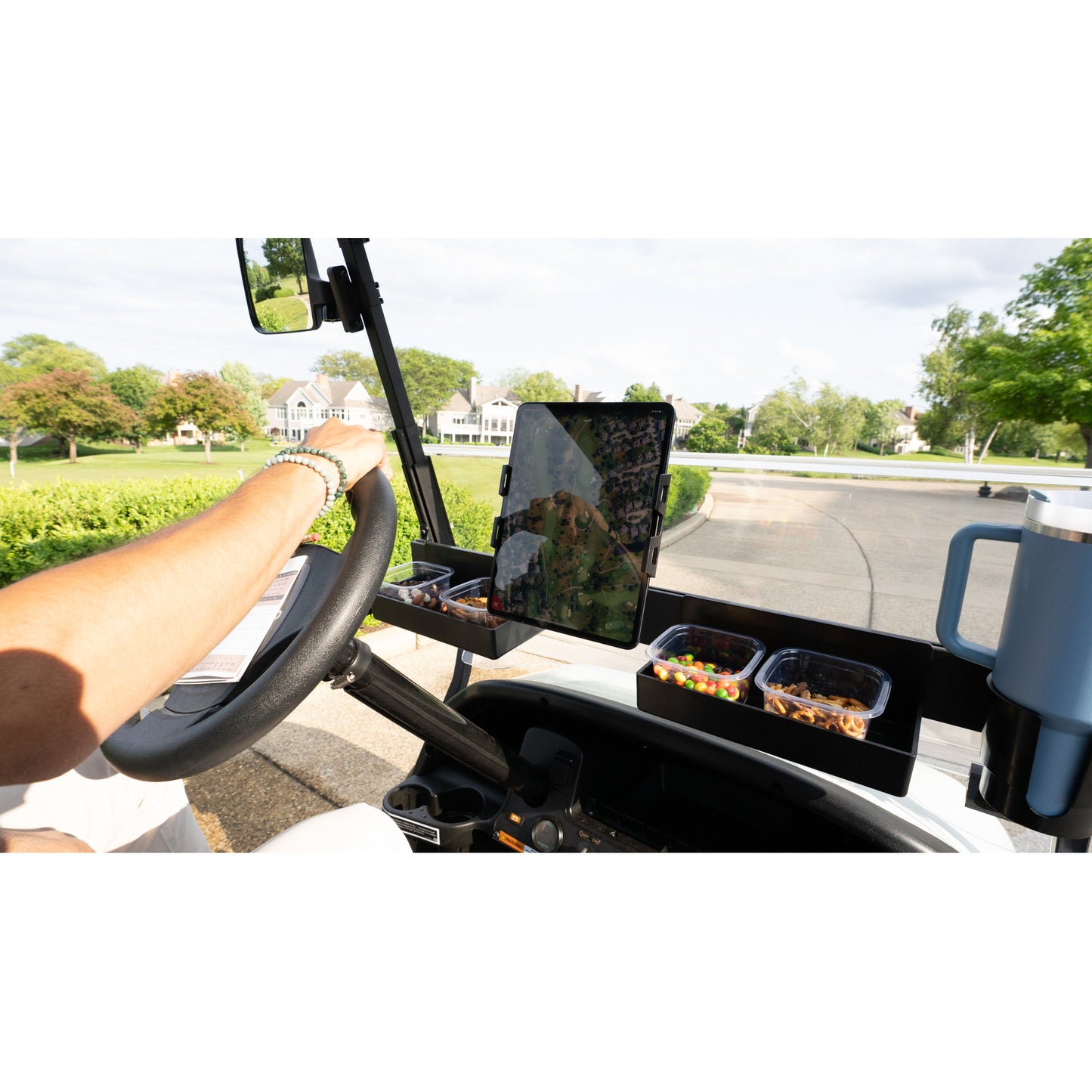 CADDYBARTM with Two Trays and one Oversized Cup Holder Bundle