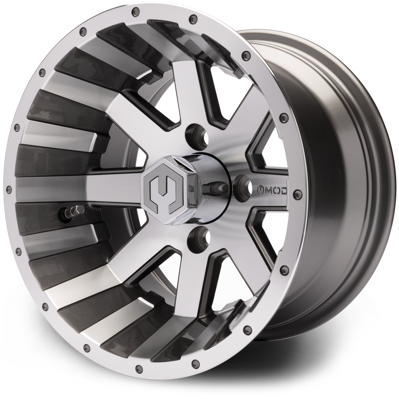 MODZ® Assault Gunmetal 14" Golf Cart Wheel