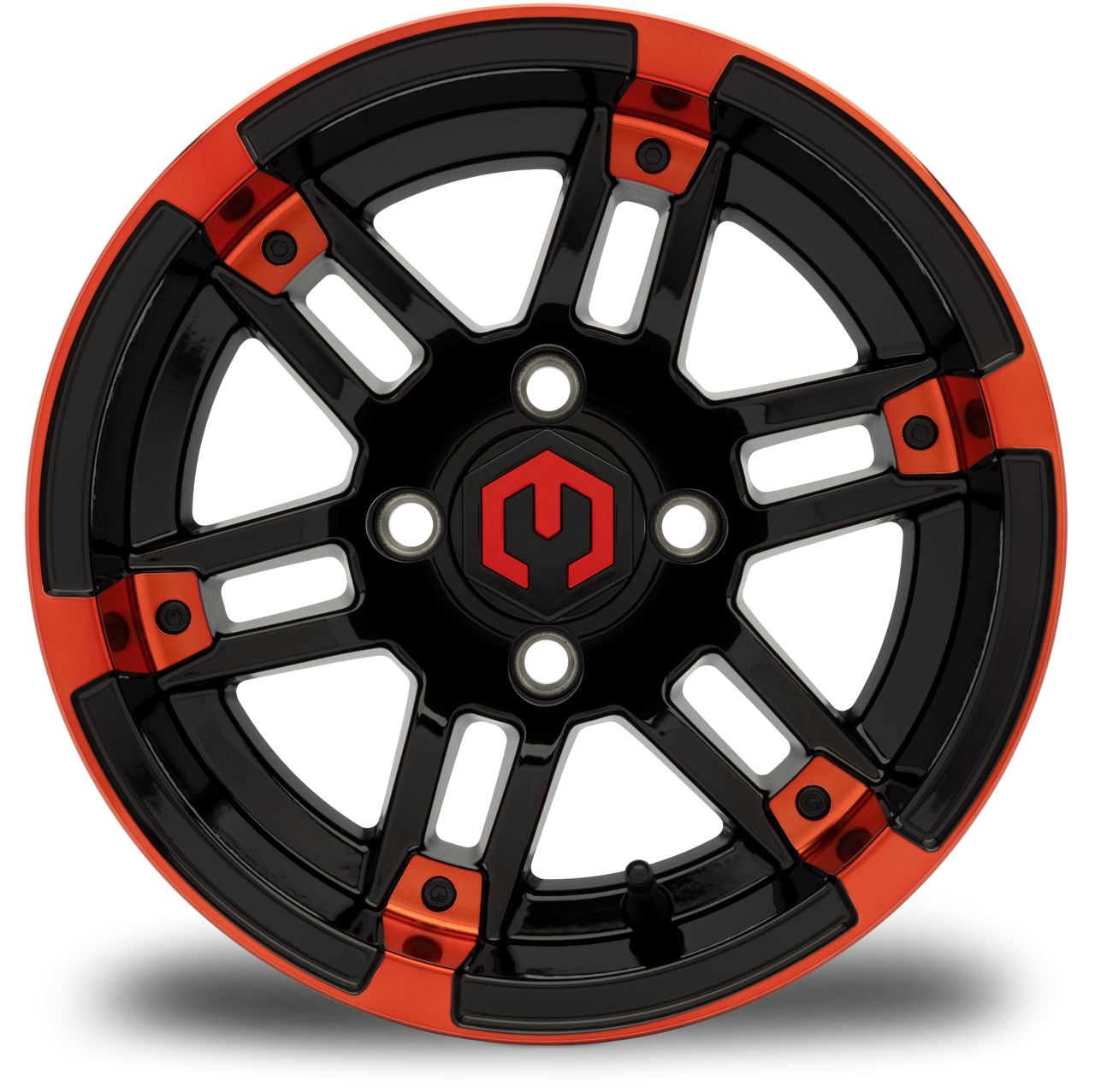 MODZ® Aftershock Red & Black 12" Golf Cart Wheel