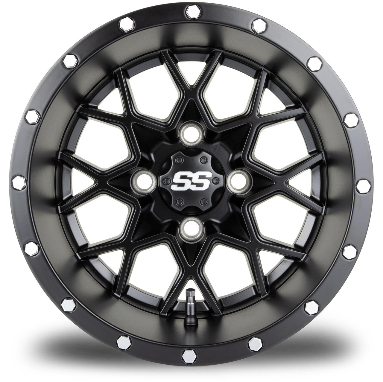 MODZ® Vortex Matte Black 12" Golf Cart Wheel