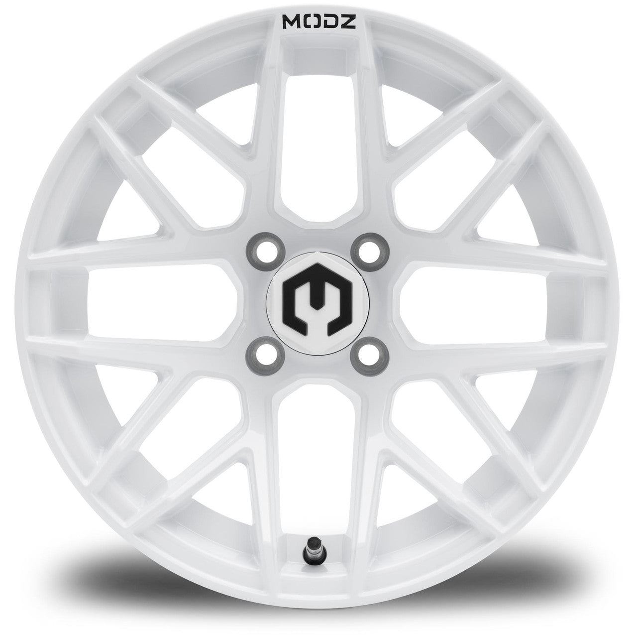 MODZ® Matrix Glossy White 14" Golf Cart Wheel