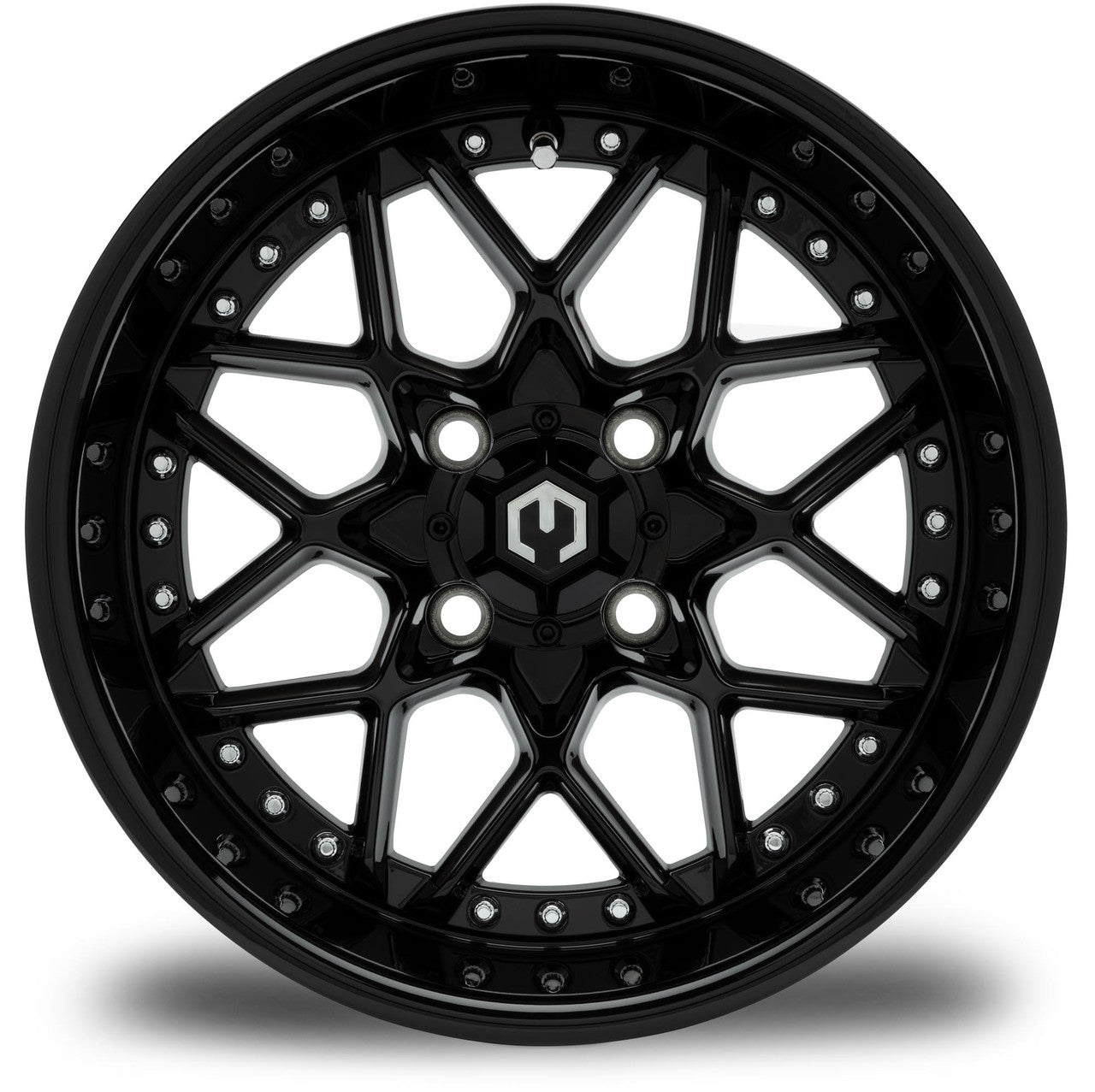 MODZ® Formula Glossy Black 14" Golf Cart Wheel