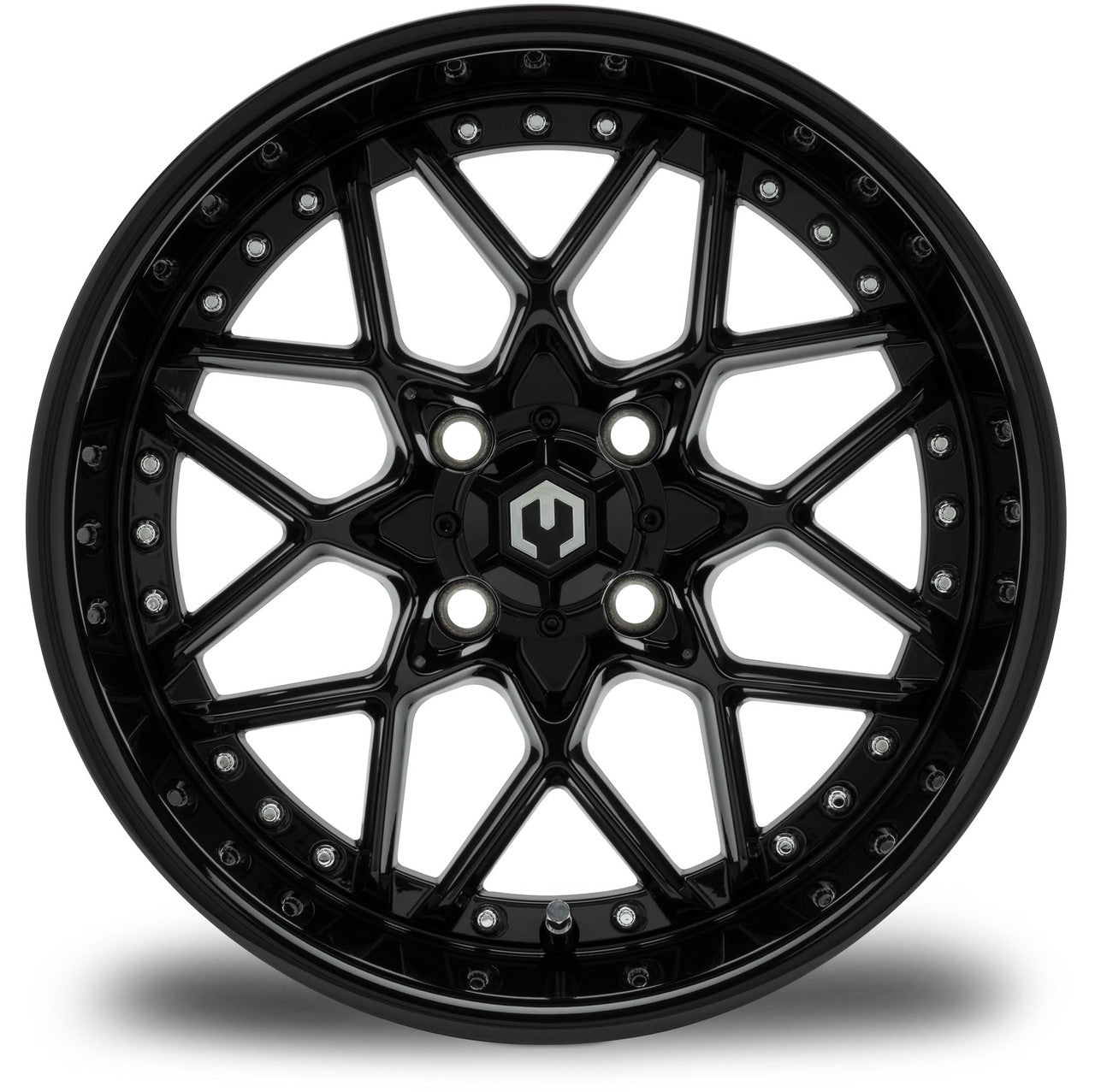 MODZ® Formula Glossy Black 15" Golf Cart Wheel