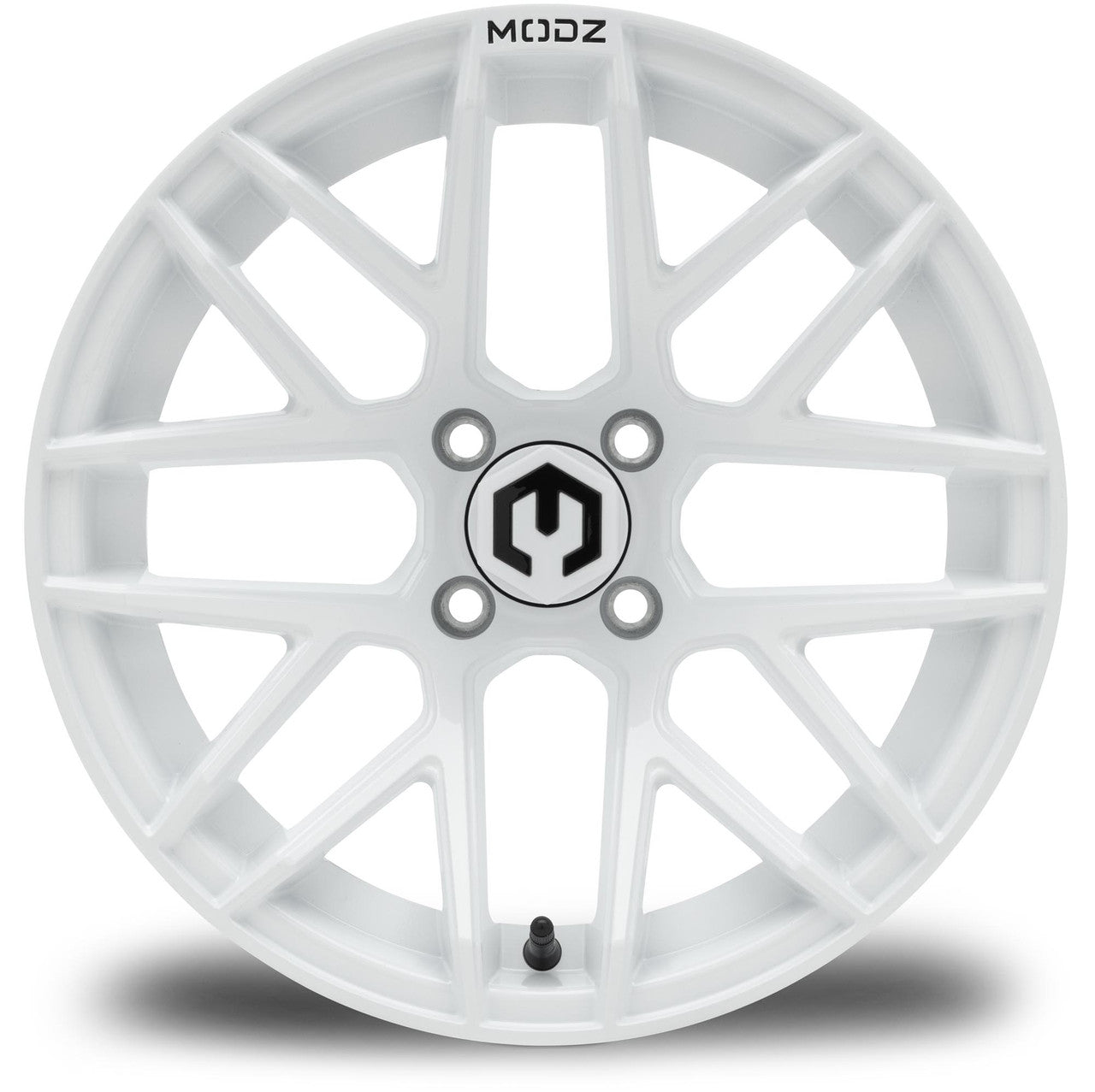 MODZ® Matrix Glossy White 15" Golf Cart Wheel