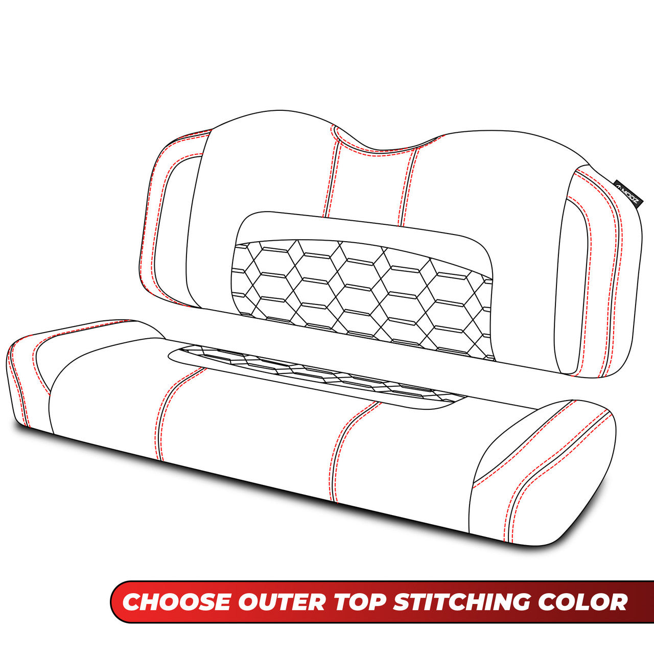 MODZ® RSC1 Top Stitch Rear Seat Cushion - Custom