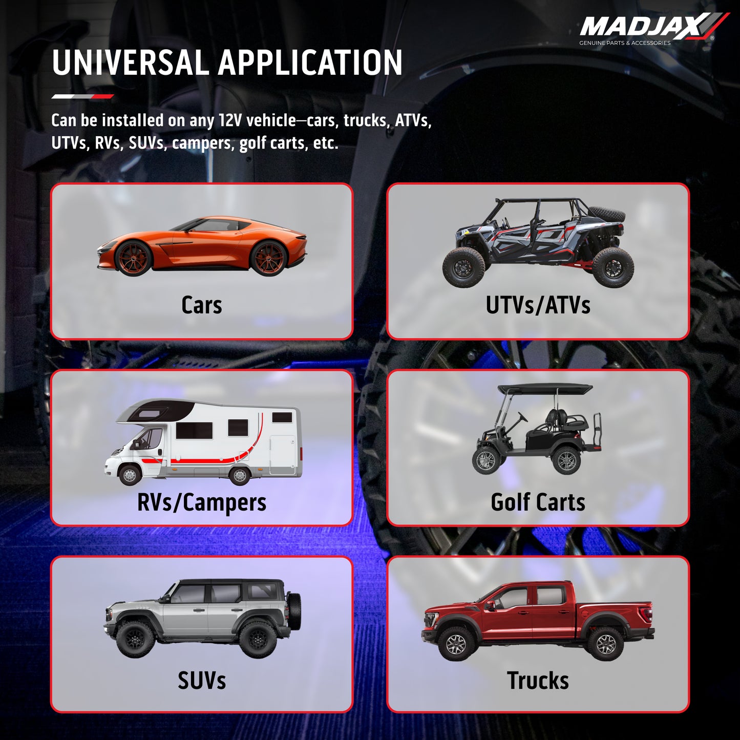 MadJax® Universal LUX Underglow Frame Kit
