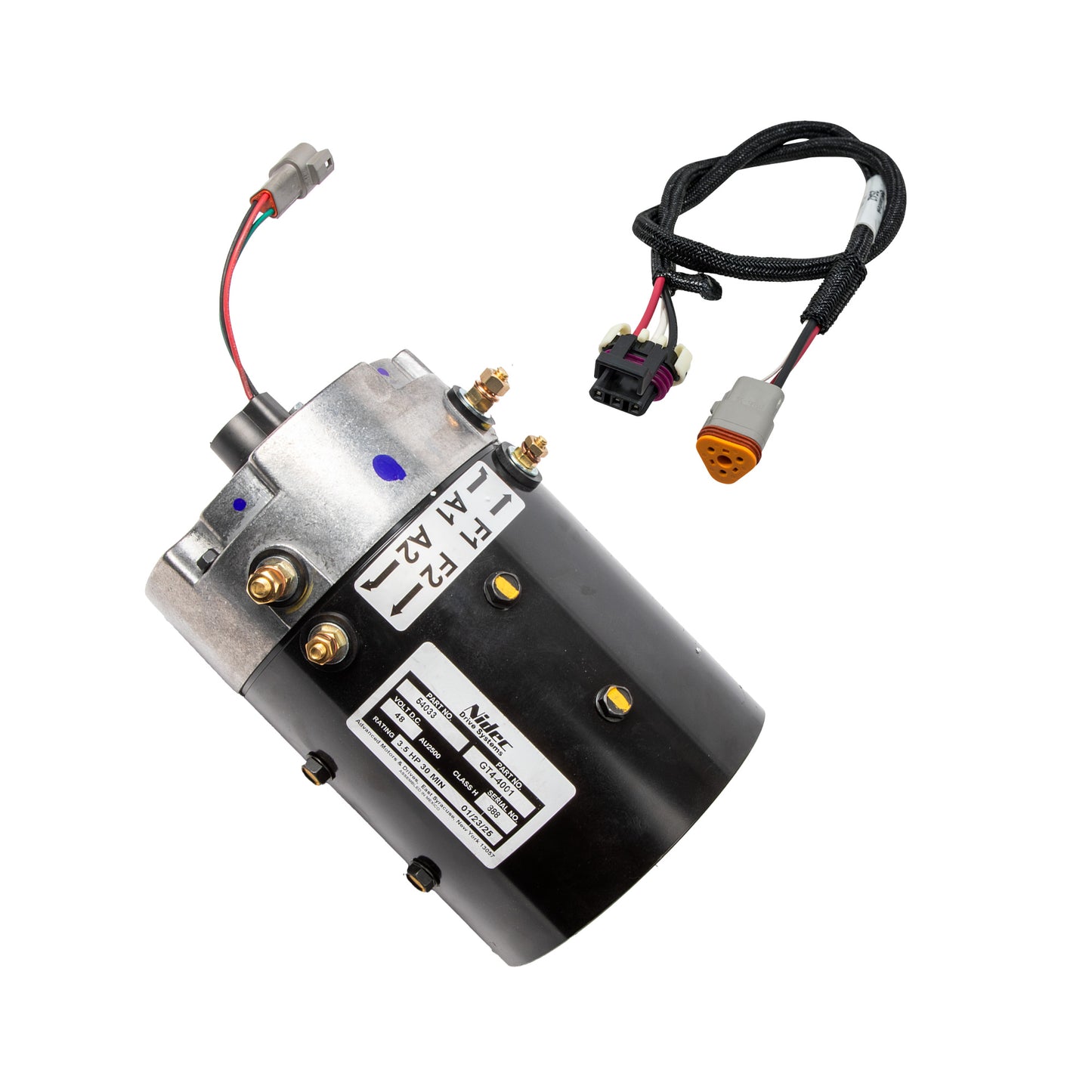 EZGO TXT 48-Volt AMD Shunt Motor with Speed Sensor Adaptor (Years 2010-Up)