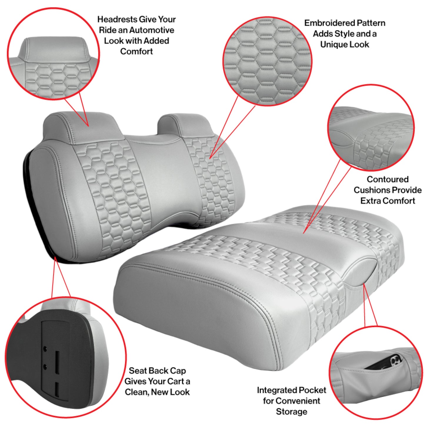 MadJax® Colorado Seats for EZGO TXT/RXV/S4/L4 & MadJax XSeries Storm - Light Beige
