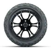 GTW Spyder Matte Black 14 in Wheels with 23x10.00-R14 Maverick All-Terrain Tires – Full Set