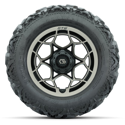 GTW Nexus Black/Bronze 14 in Wheels with 25x10-14 Barrage Mud Tires – Full Set