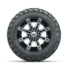 GTW Tempest Machined/Black 12 in Wheels with 22x11.00-12 Rogue All Terrain Tires – Full Set
