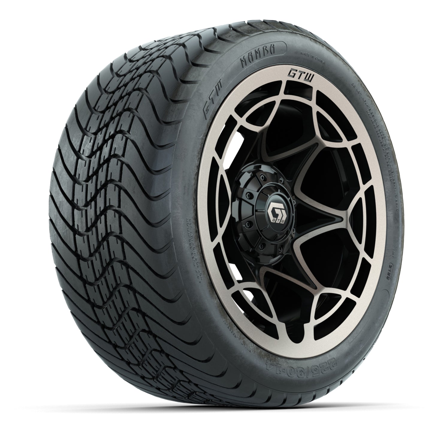 GTW Nexus Black/Bronze 14 in Wheels with 225/30-14 Mamba Street Tires – Full Set