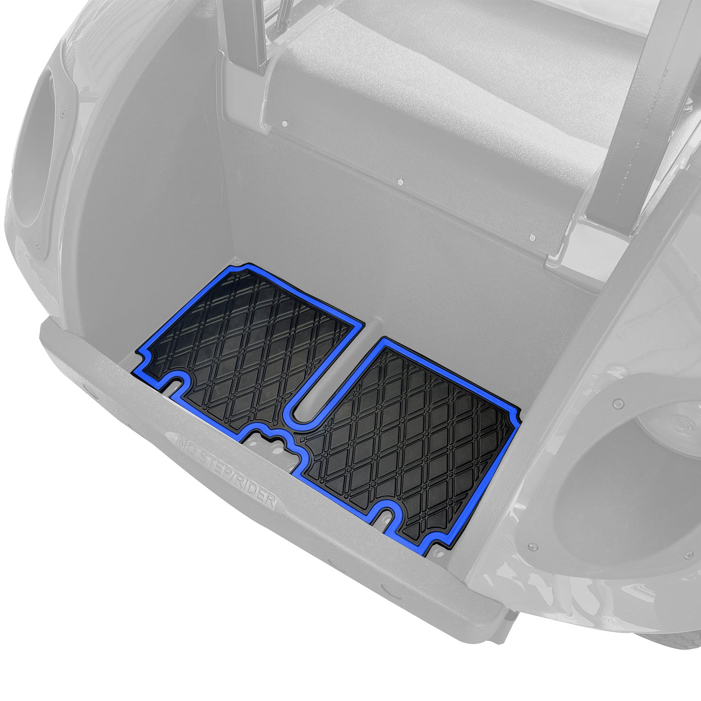 Xtreme Bag Well Mats for EZGO TXT - Black/Blue
