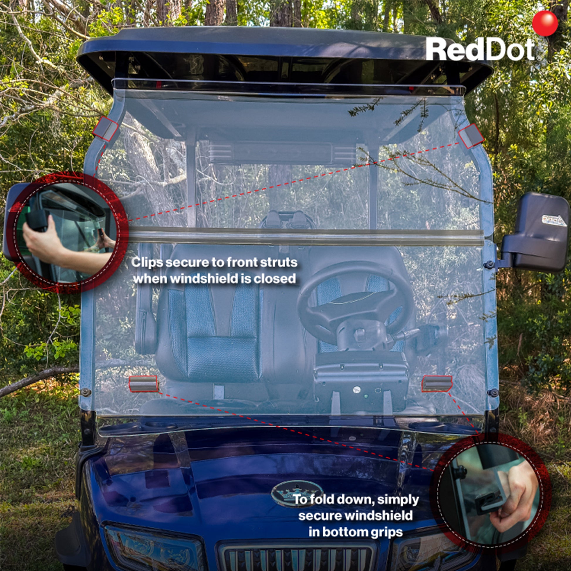 RedDot Evolution D5 Ranger & Maverick DOT Folding Windshield