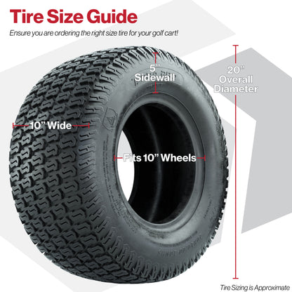 GTW Specter Matte Black 10 in Wheels with 20x10-10 S-Pattern Terra Pro Street Tires – Full Set