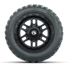GTW® Titan Black/Machined 12 in Wheels with 20X10-12 Nomad Steel Belt Radial All-Terrain Tires – Full Set
