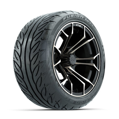 GTW Spyder Bronze/Matte Black 14 in Wheels with 225/40-R14 Fusion GTR Street Tires – Full Set