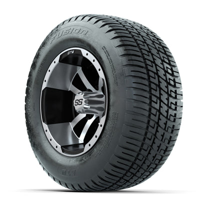 GTW Storm Trooper Black and Machined 10 in Wheels 18in Fusion Street Tires – Set of 4