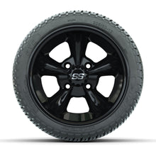 GTW Godfather Black 12 in Wheels with 205/30-12 Fusion Street Tires – Full Set