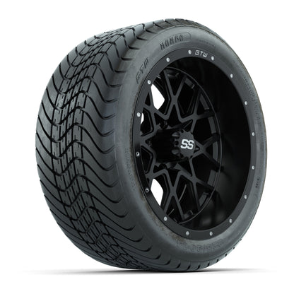 Set of (4) 14 in GTW Vortex Wheels with 225/30-14 Mamba Street Tires