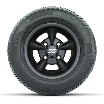 GTW Godfather Matte Gray 10 in Wheels with 205/50-R10 Fusion S/R Radial Steel Belt Street Tires – Full Set