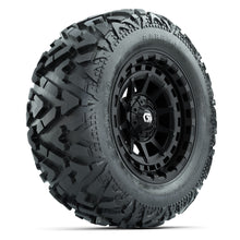 GTW Barricade Black 14 in Wheels with 25x10-14 Barrage Mud Tires – Full Set