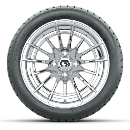 GTW Boost Chrome 14 in Wheels with 225/30-14 Mamba Street Tires – Full Set