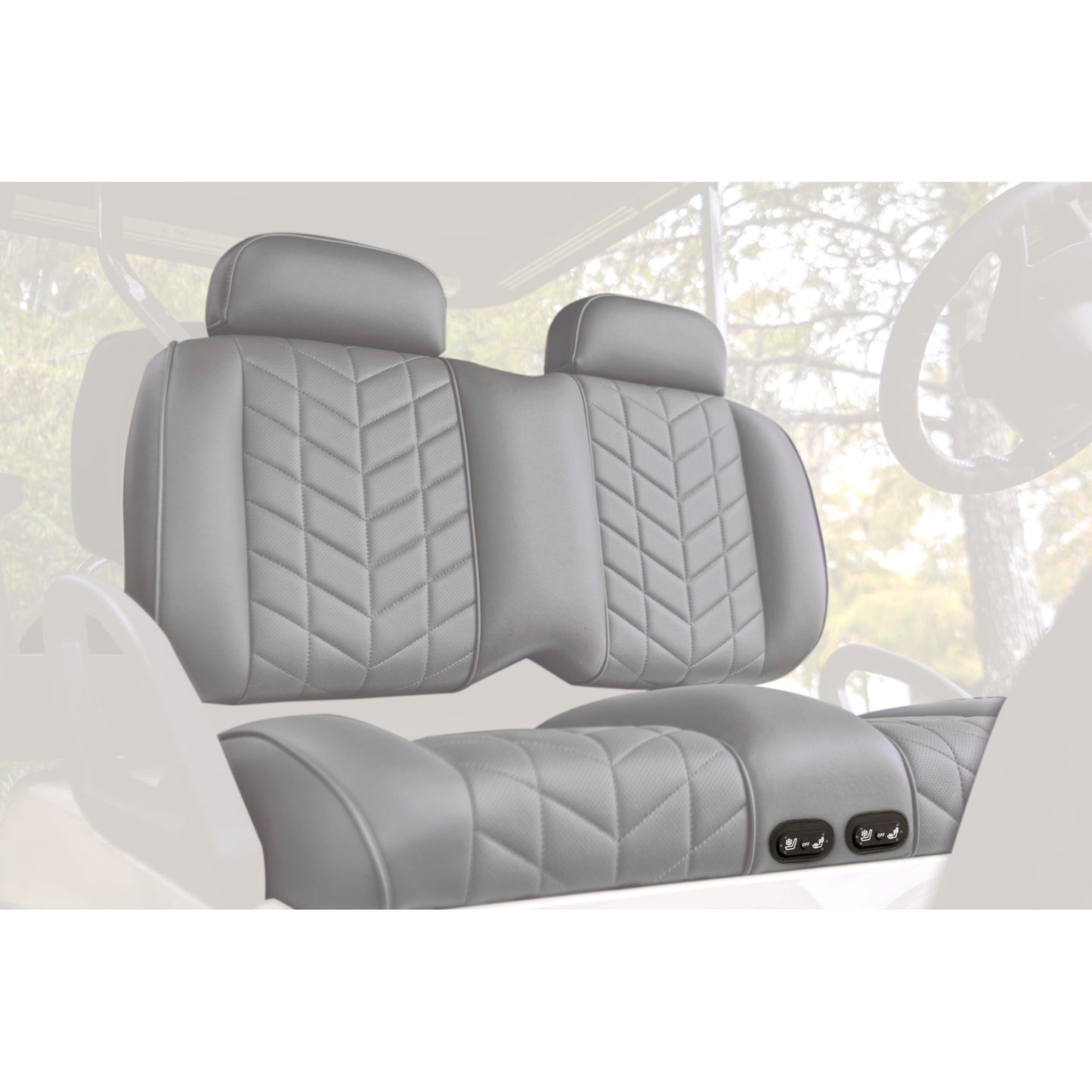 MadJax Aviator Graphite Front Seat Cushions with Thermaflex for ICON & Yamaha Drive/Drive2 Golf Carts