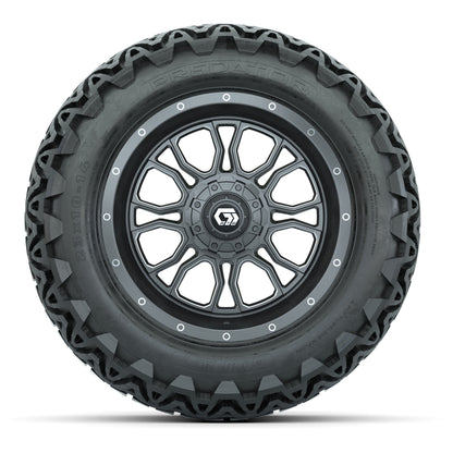 GTW Volt Gunmetal/Machined 14 in Wheels with 23x10-14 Predator All-Terrain Tires – Full Set