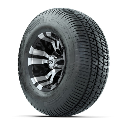GTW Vampire Black and Machined 10 in Wheels with 20in Fusion Street Tires – Set of 4