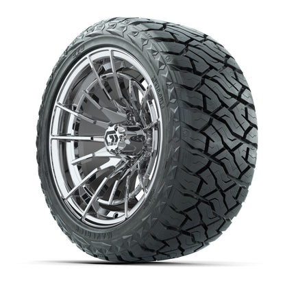 GTW Boost Chrome 14 in Wheels with 23x10.00-R14 Maverick All-Terrain Tires – Full Set