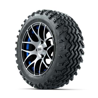 GTW Pursuit Blue 14 in Wheels with 23x10.00-14 Rogue All Terrain Tires - Full Set