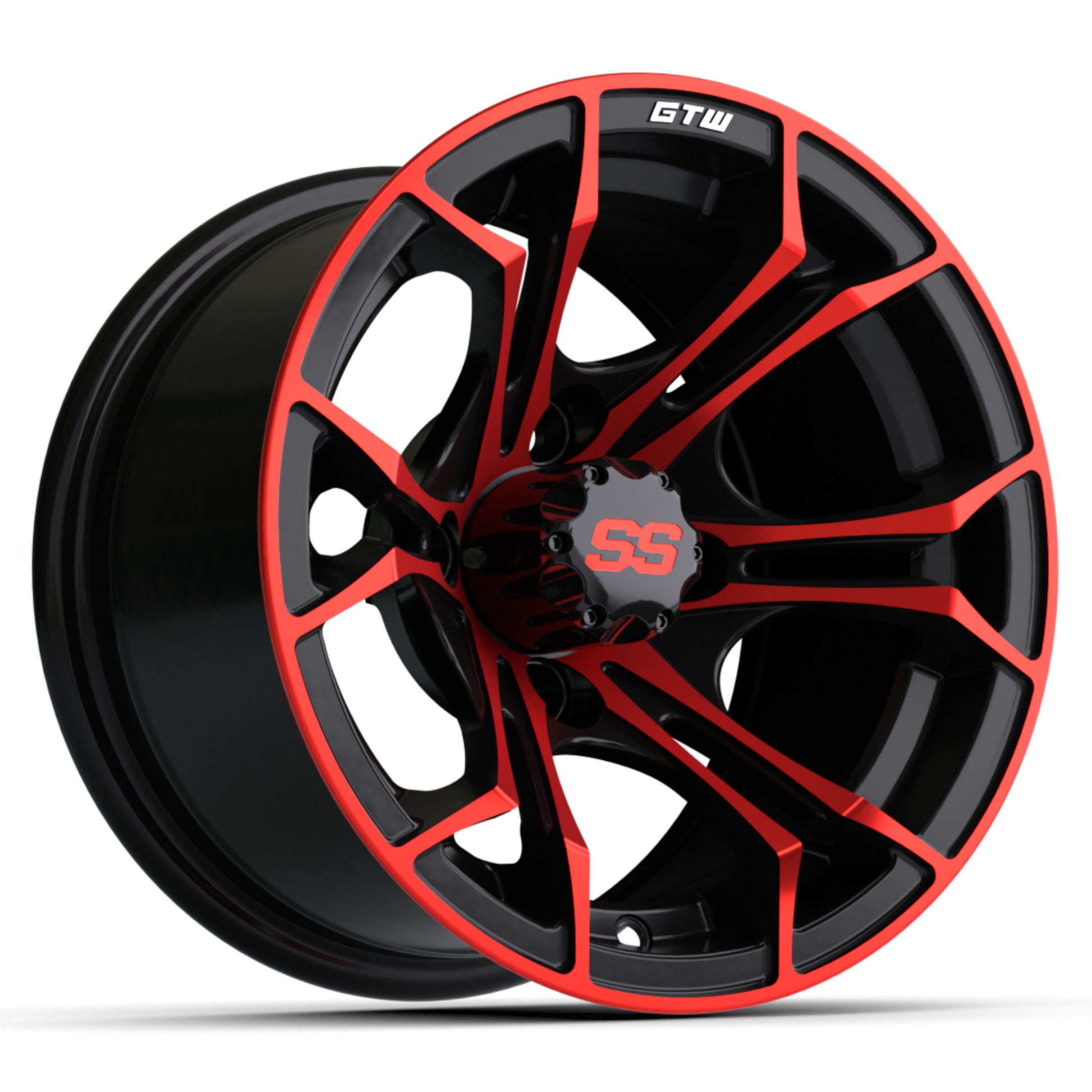 12'' GTW® Spyder Black with Red Accents Wheel