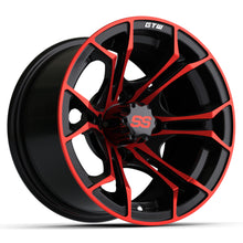12'' GTW® Spyder Black with Red Accents Wheel