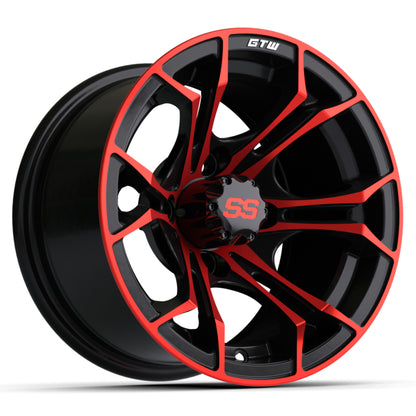 12'' GTW® Spyder Black with Red Accents Wheel
