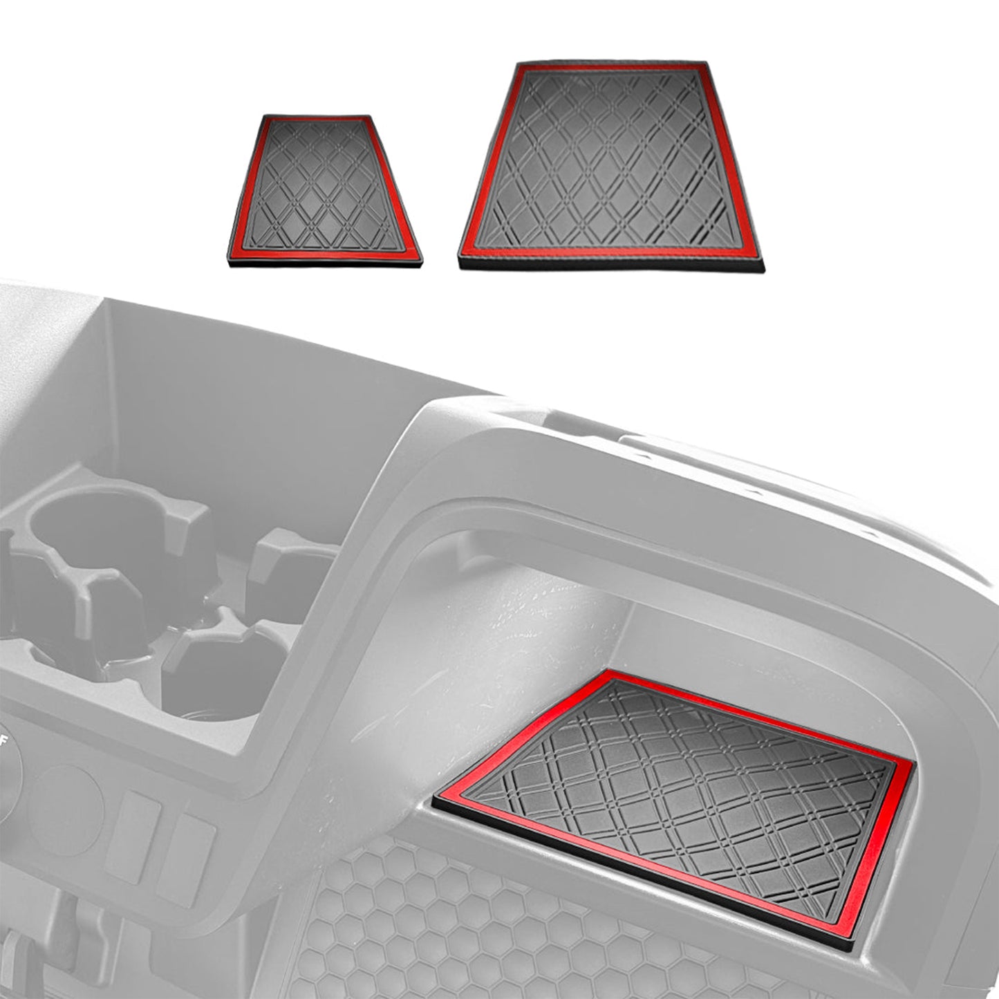 Xtreme Dash Mats for EZGO RXV 2024-Up - Black/Red