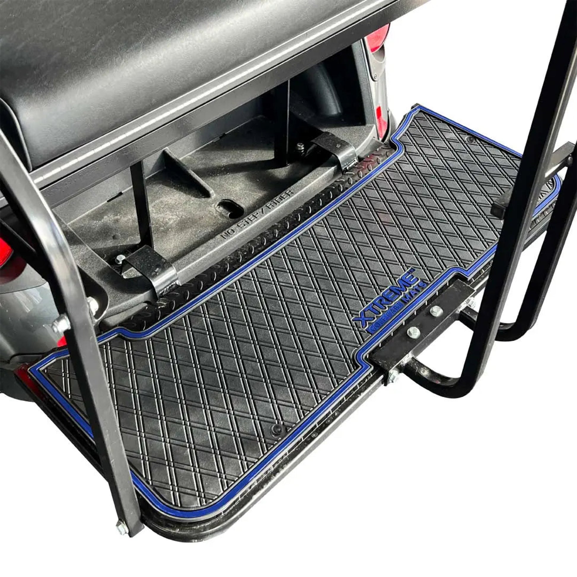 Xtreme Rear Floor Mat for EZGO RXV & TXT Rear Seats - Black/Blue