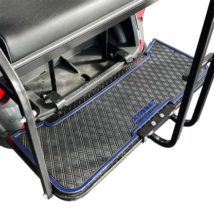 Xtreme Rear Floor Mat for EZGO RXV & TXT Rear Seats - Black/Blue